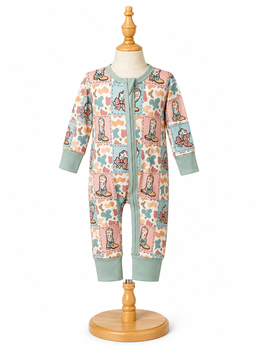 Blue and pink bamboo camo sleeper