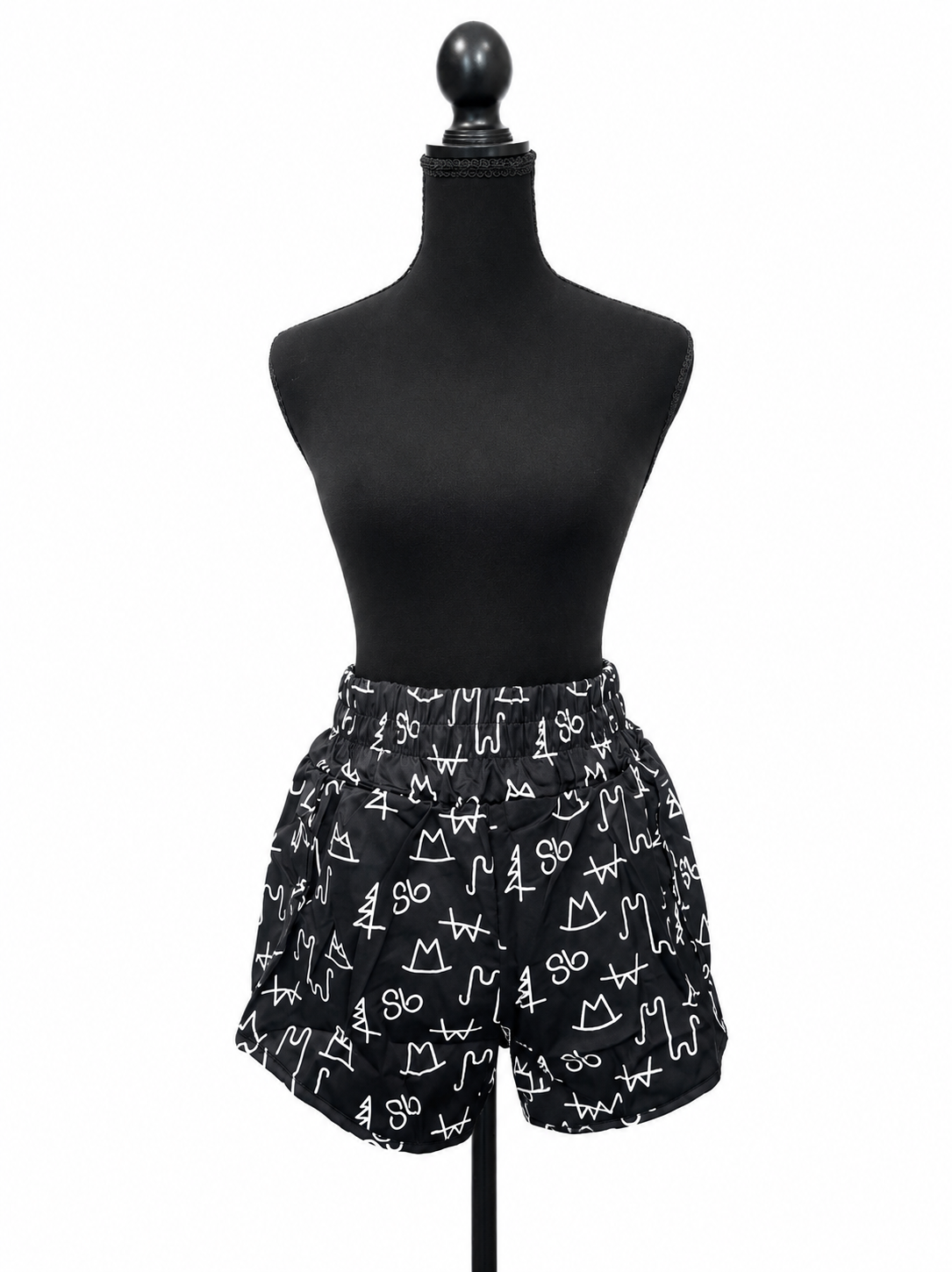 Black Brand Shorts