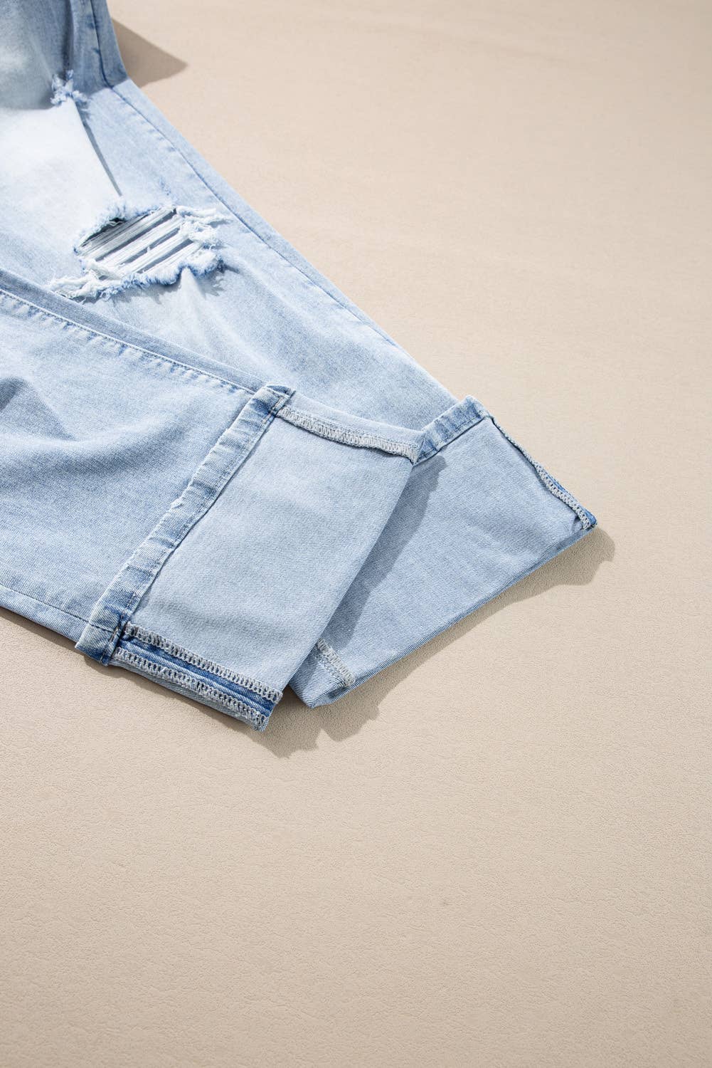 Western apparel Light Wash Distressed Straight Jeans