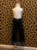 Black denim jeans