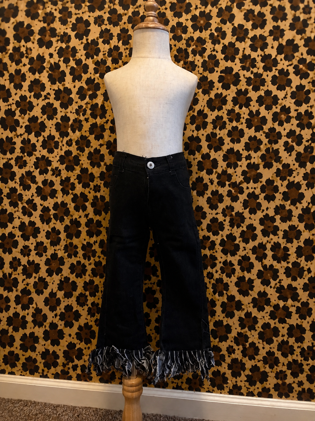 Black denim jeans