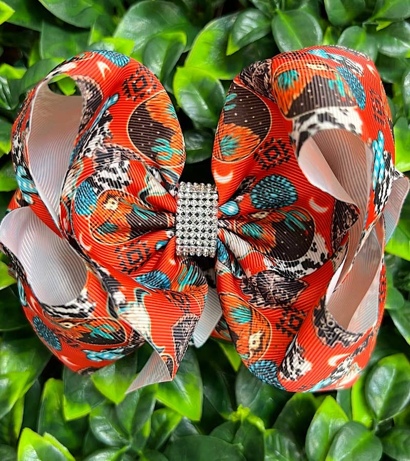DESSERT CACTUS, CONCHO PRINTED HAIR BOW