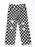 Black Checked Boys Jeans: 4T