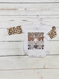 Baby Howdy Cheetah Western Bubble: 3-6M