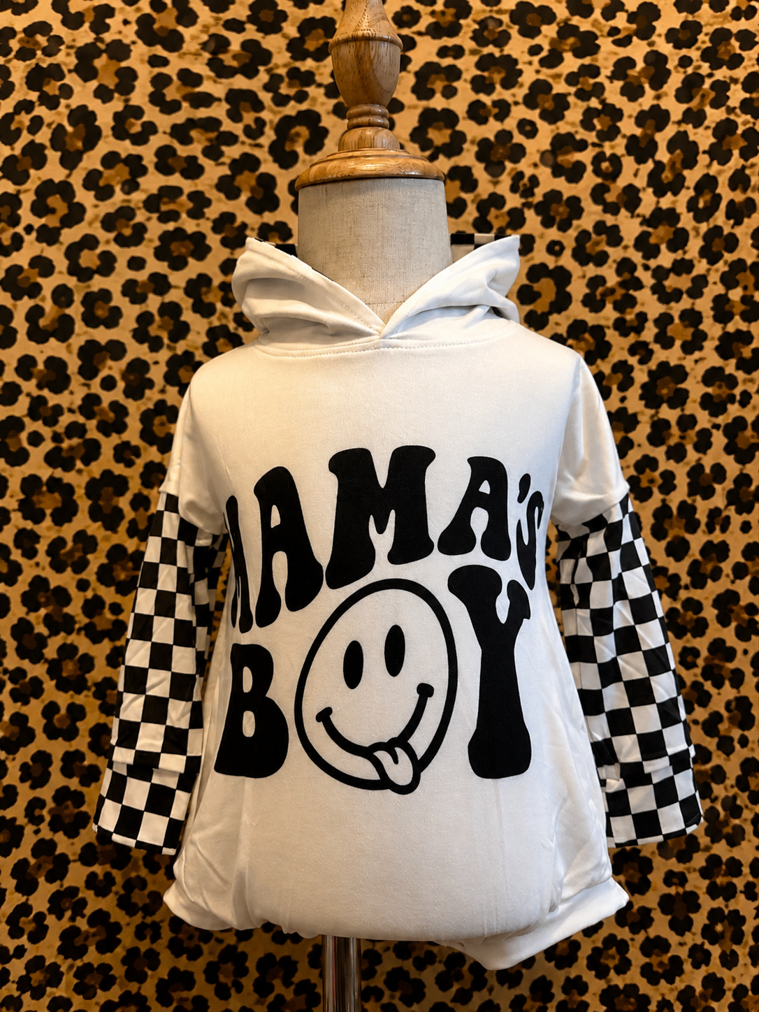 Mamas boy checkered bubble