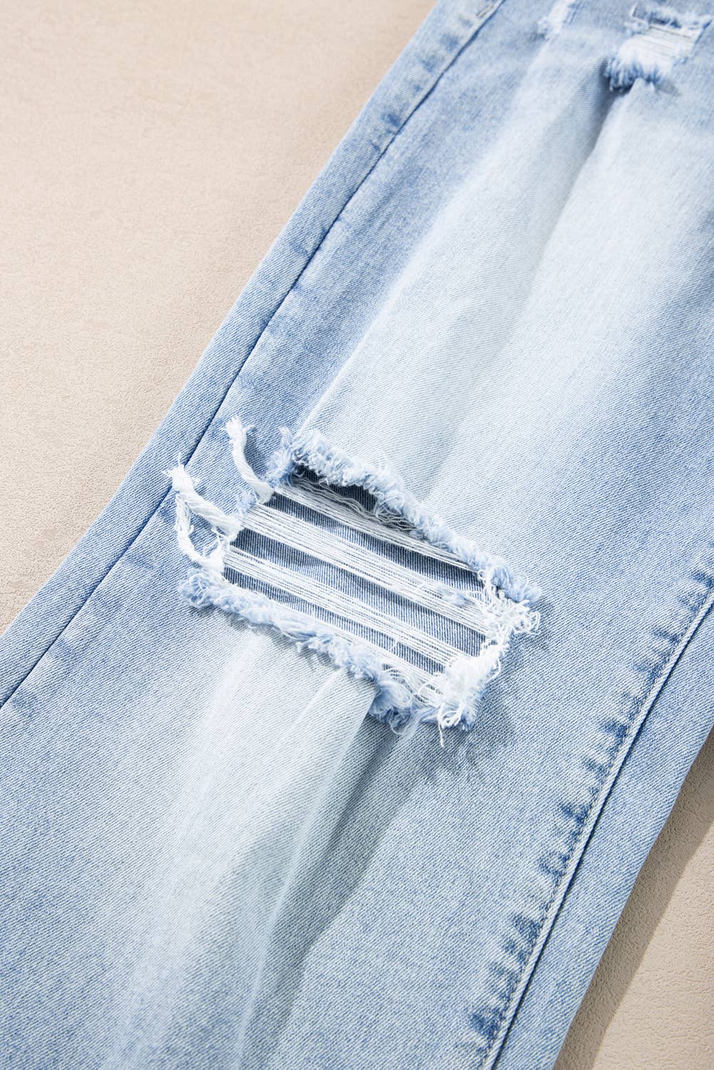 Western apparel Light Wash Distressed Straight Jeans